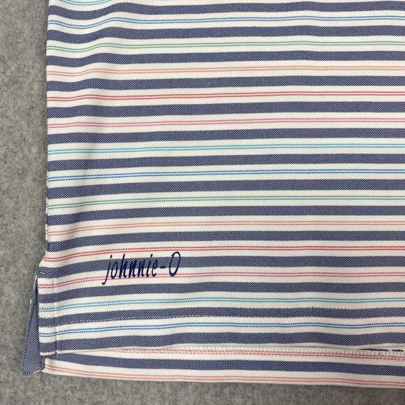 Johnnie O Shirt Mens M Striped Golf Polo Los Angeles Country Club LACC US Open - Picture 4 of 6